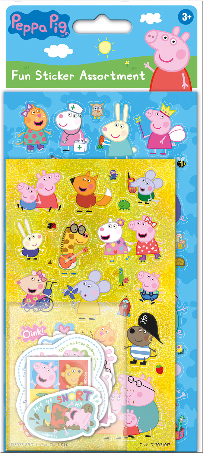 Peppa Pig 500 Stickers Mega Pack – George & Friends 7 Sheets Activity Set
