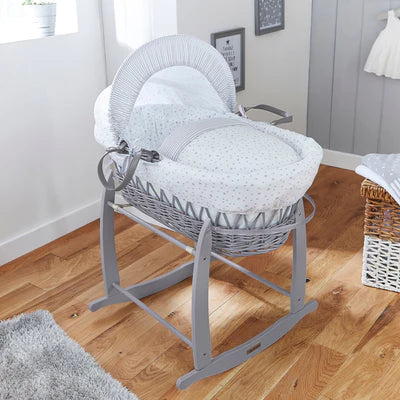 Clair de Lune Deluxe Rocking Moses Basket Stand Grey – JAC