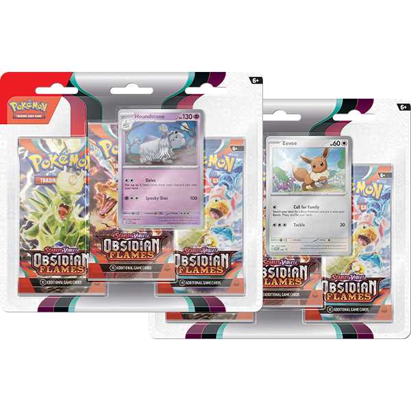Pokemon Scarlet & Violet 3 Obsidian Flames Booster 3 Pack JAC Stores IOM Pokemon Scarlet & Violet 3 Obsidian Flames Booster 3 Pack JAC Stores IOM