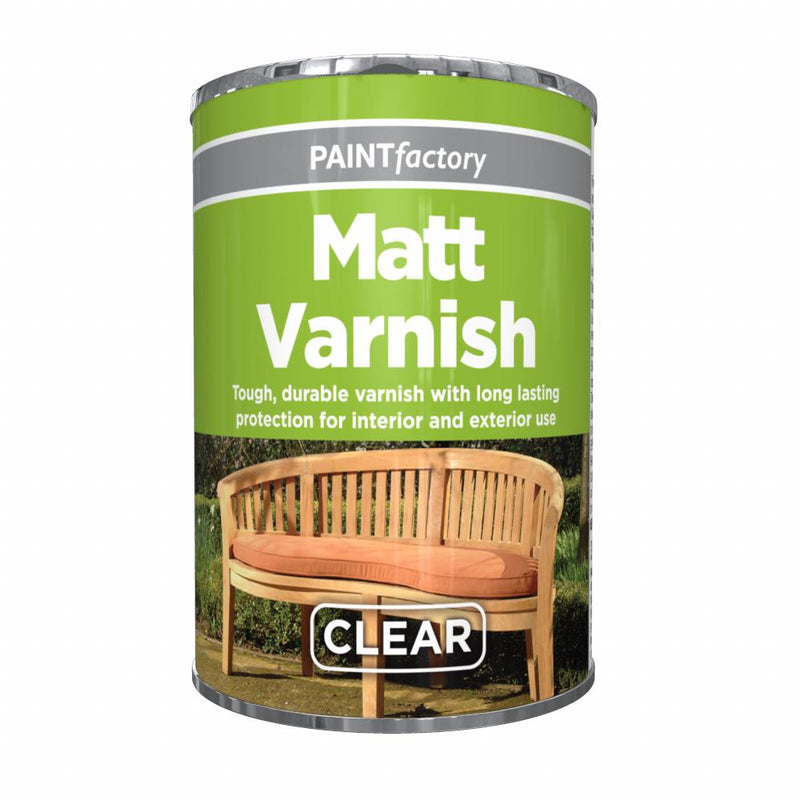 Paint Factory Clear Matt Varnish Paint Tin 300ml