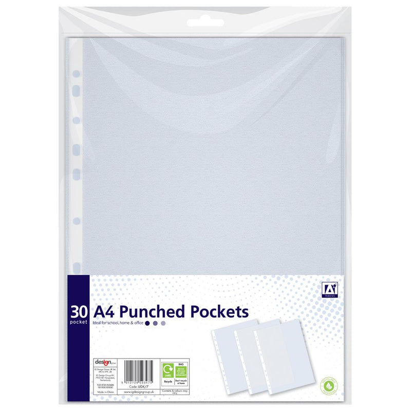 A4 Punched Pocket 30pk