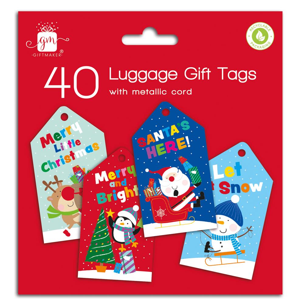 Novelty Christmas Gift Tags 40 Pack JAC Stores IOM