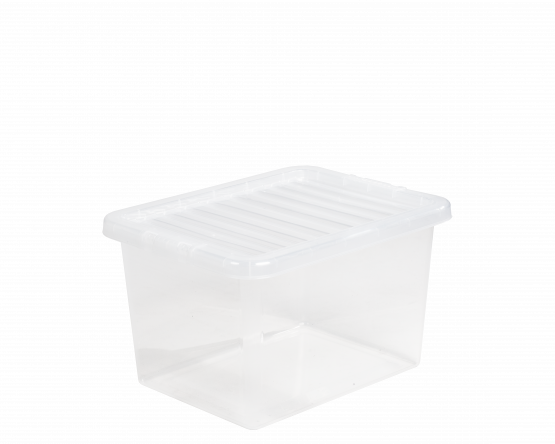 25 Litre Crystal Box & Lid - Clear