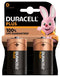 Duracell D Power Plus Battery 2pk