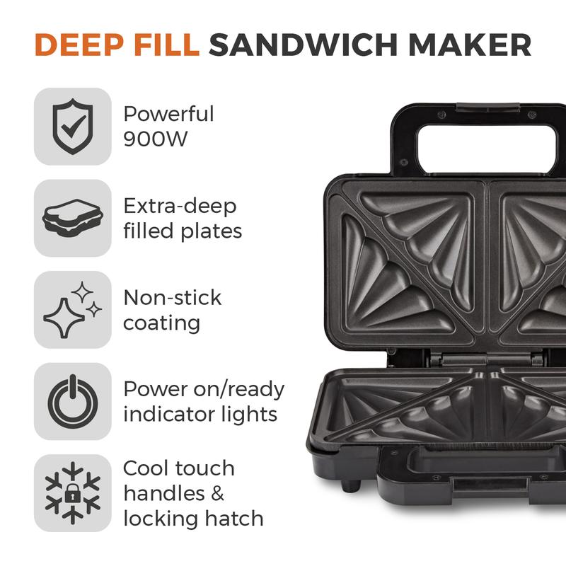 Deep Fill Sandwich Toaster 2 Slice