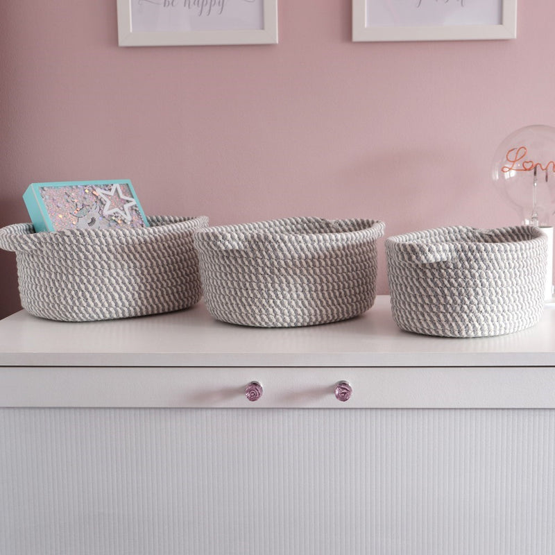 Edison Cotton Rope Storage Baskets - Set of 3