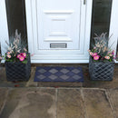 Platina Doormat 40x70cm - Silver/Blue