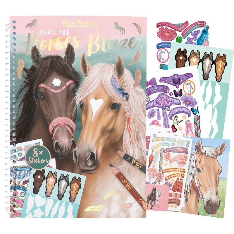 Top Model Miss Melody Create Your Horses Blaze Colouring Book