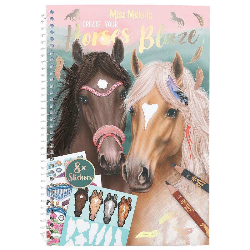 Top Model Miss Melody Create Your Horses Blaze Colouring Book