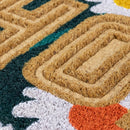 Pavillion Embossed Coir Doormat - Daisy