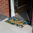 Pavillion Embossed Coir Doormat - Hello Summer