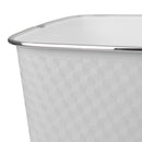 Glaize Square Plastic Waste Bin 8L - White