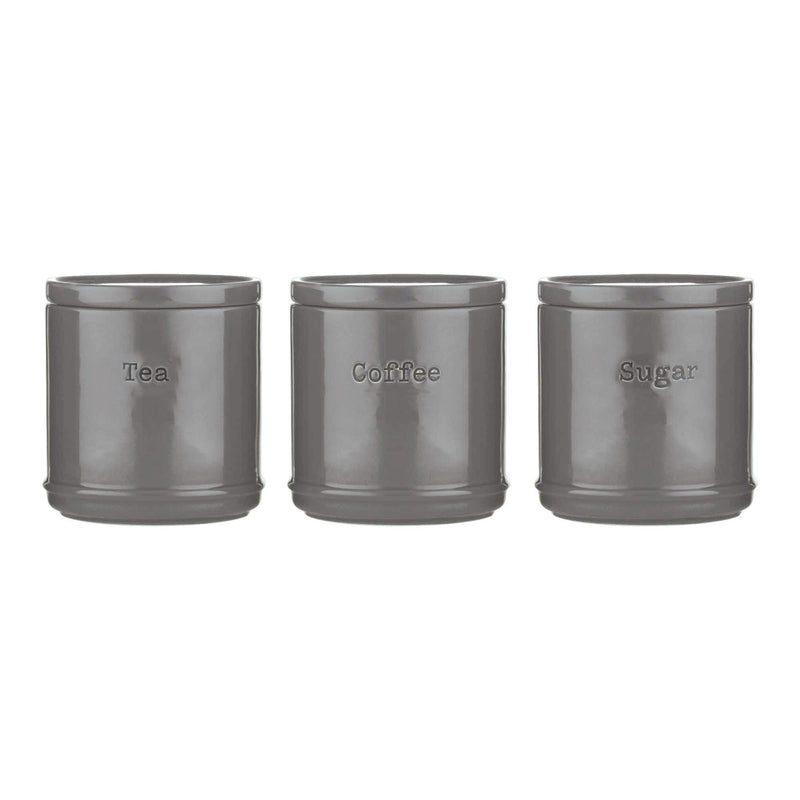 Accents Charcoal Tea, Coffee Sugar Storage Jar Set