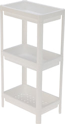 Storage Shelves 3 Tier Plastic White