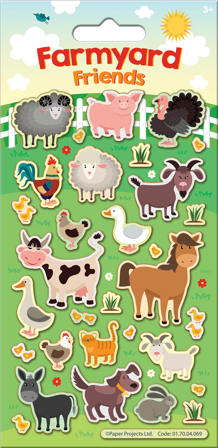 Sparkle Sticker Sheet - Farmyard Friends
