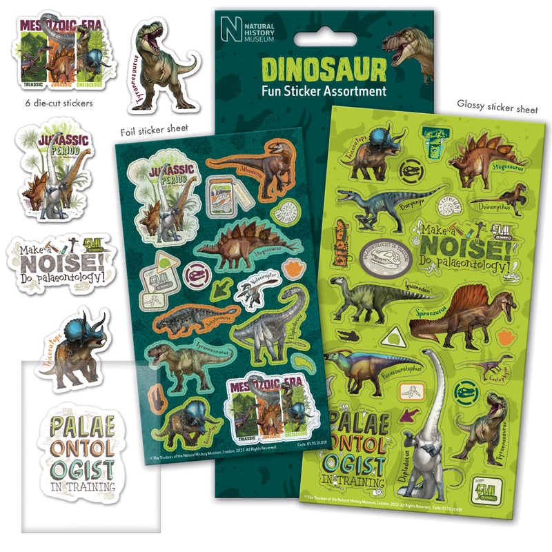 Assorted Sticker Pack - Natural History Museum Dinosaurs