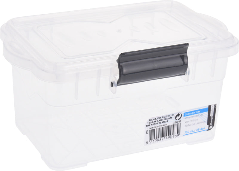 Clear Storage Box With Lid 750ml