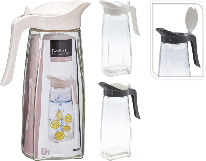 Glass Jug With Lid 1.5L