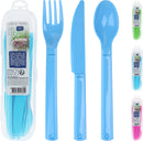 Coloured Plastic Cutlery With Box Assorted