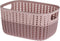 Knit Effect 2 Tone Storage Basket 3.5L Assorted