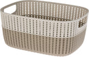 Knit Effect 2 Tone Storage Basket 15L Assorted