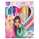 Top Model 18 Colouring Pencils & Sharpener