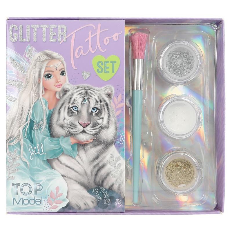 Top Model Fantasy Tiger Glitter Tattoo Set