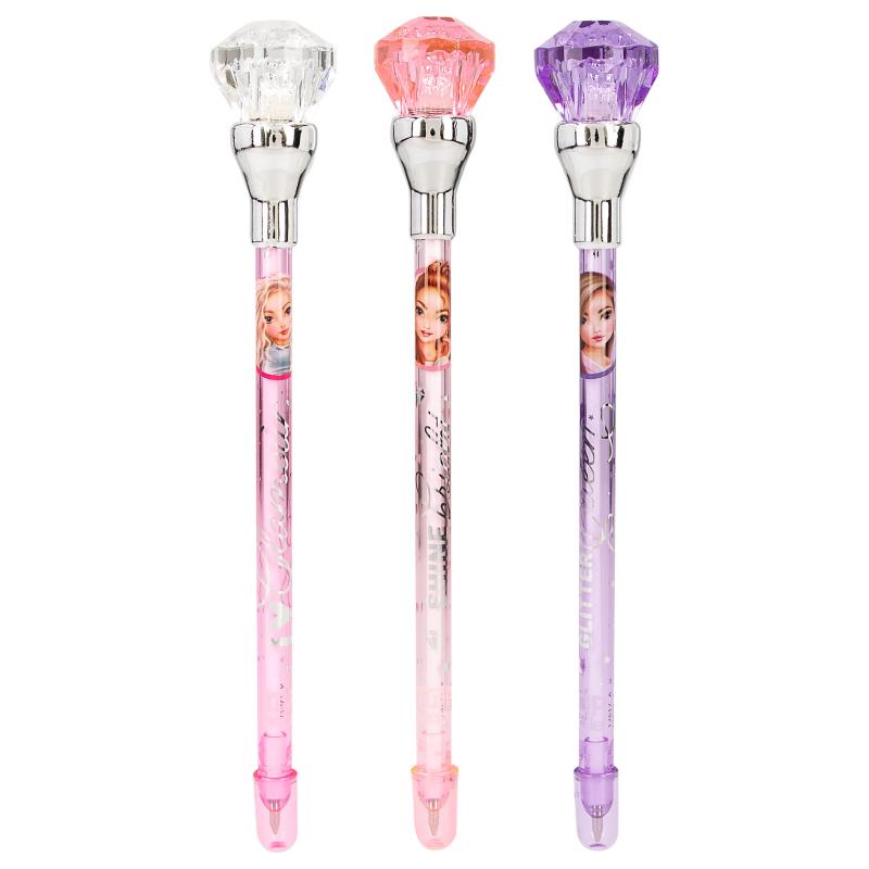 Top Model Glitter Queen Pen With Light Assorted