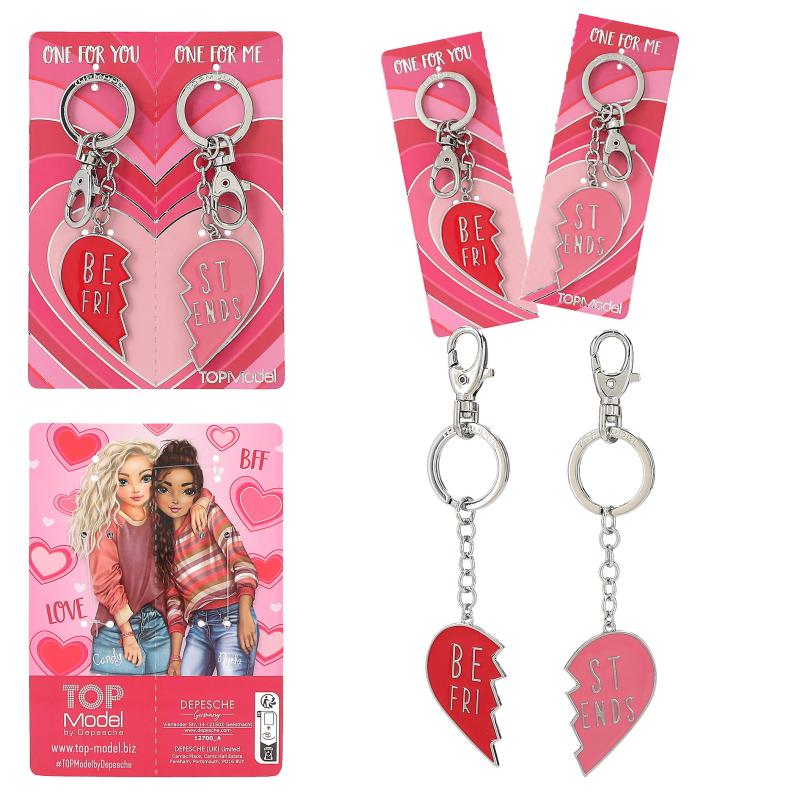 Top Model BFF Heart Keyring Set