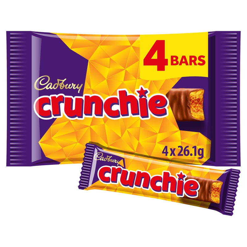 Cadbury Crunchie Chocolate Bars 4 Pack