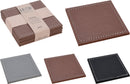 PU Leather Coasters 4pk - Assorted
