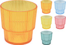 Ribbed Coloured Plastic Cup 325ml Assorted