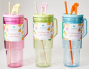 Drinking Mug With Straw 1.2L Assorted