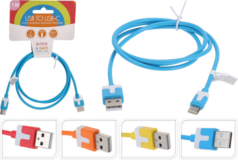 Phone Charging Cable USB To USB-C 1M