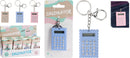 Calculator with Keyring - 4 Assorted Colours