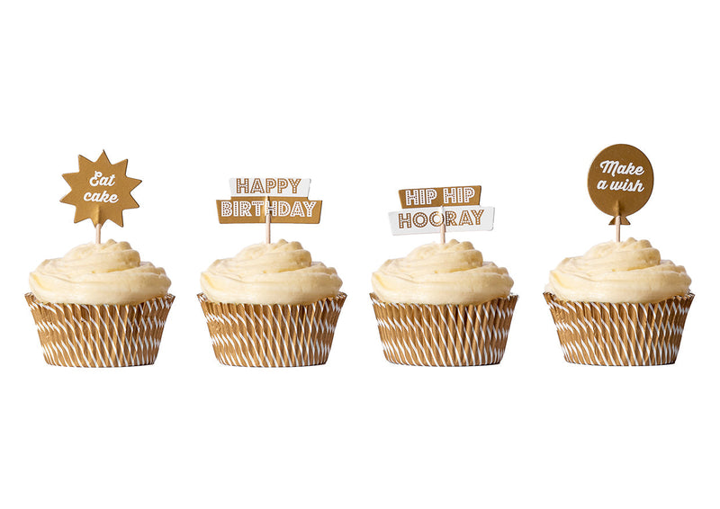 Tala Cupcake Cases & Toppers 24 Pack - Happy Birthday