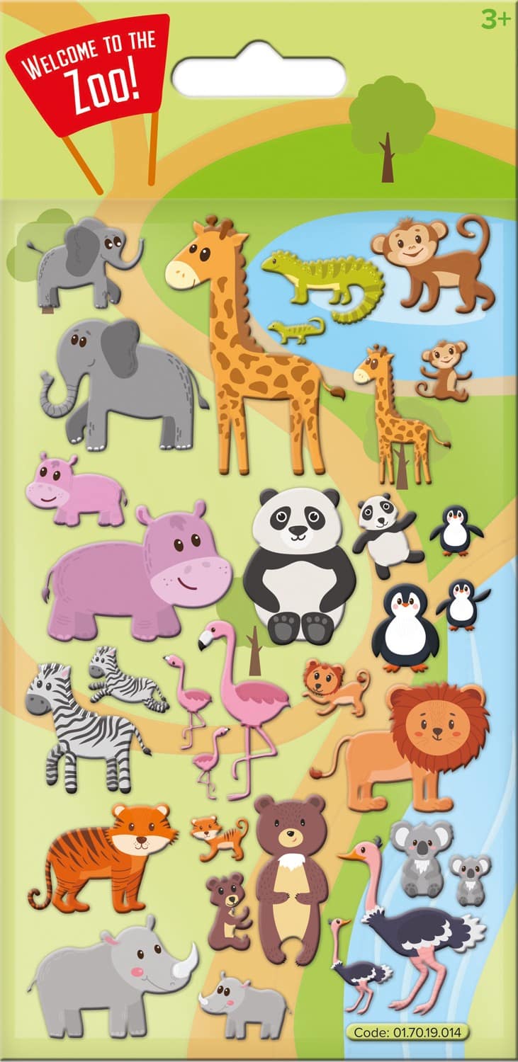 Kidscraft Sticker Sheet - Cute Zoo