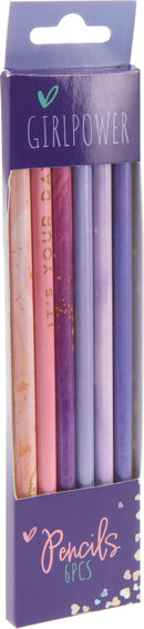 Girl Power Pencils 6 Pack
