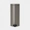 Brabantia 30L Newlcon Pedal Bin - Platinum