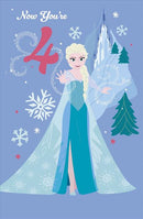 Age 4 Birthday Card Frozen