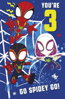 Age 3 Birthday Card Go Spidey Go