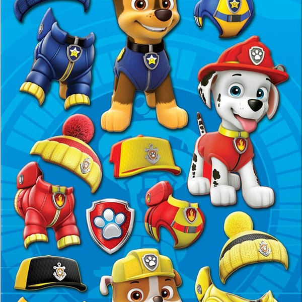 Paw Patrol Dress Up Aufkleber – Dicke Schaumstoff-Sticker Zum Anziehen & Kombinieren – Perfekt Für Kinderpartys & Basteln