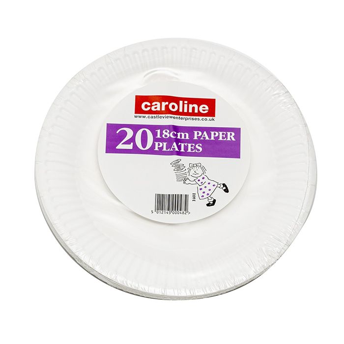 White Paper Plates 7in 20pk