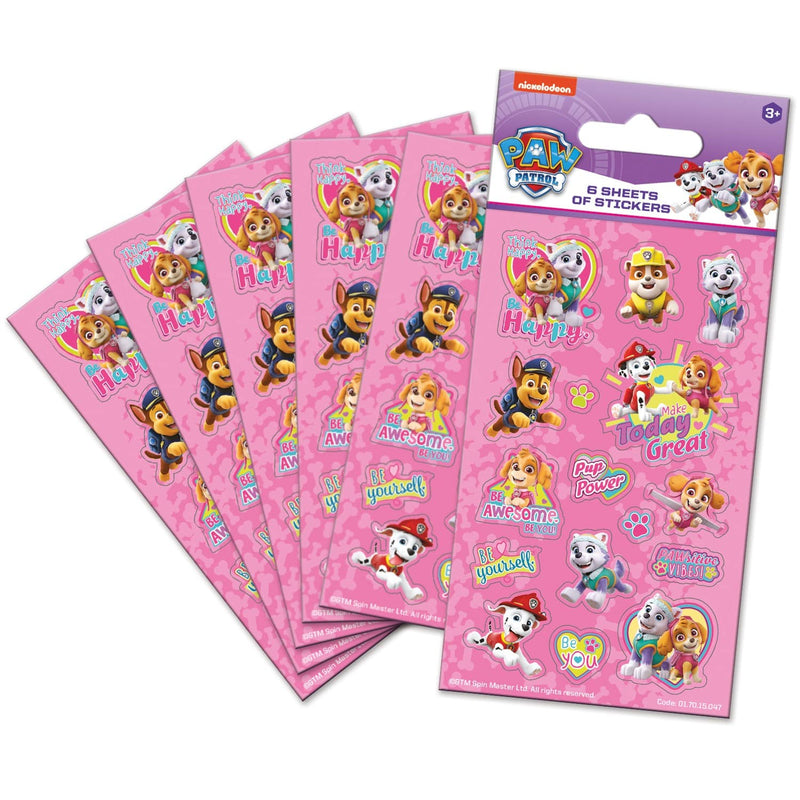 Party Sticker Pack - Paw Patrol Pink