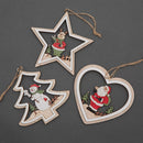 Hanging Wooden Christmas Decoration Assorted
