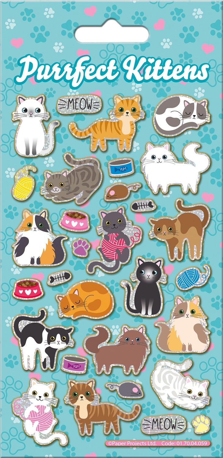 Sparkle Sticker Sheet - Purrfect Kittens