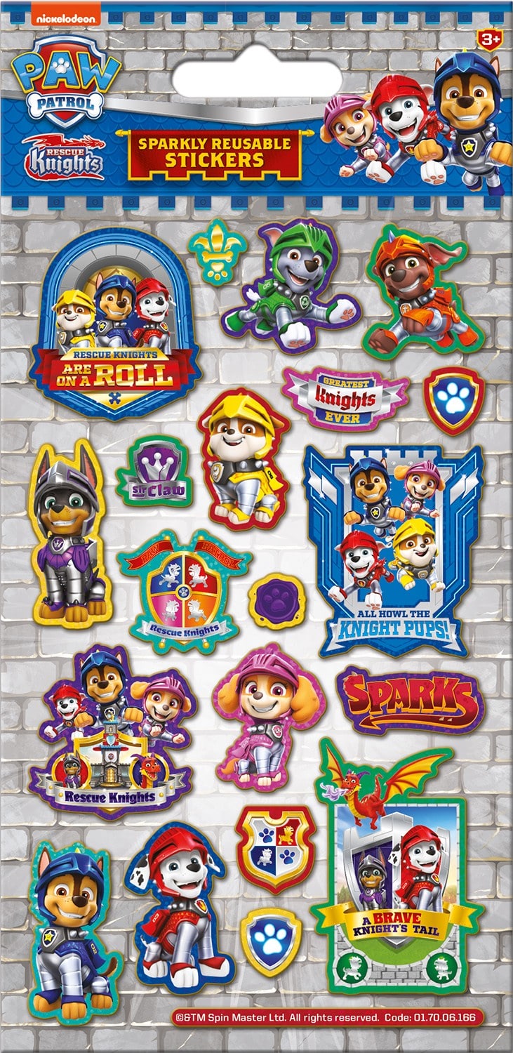 Foiled Sticker Sheet - Paw Patrol Rescue Knights