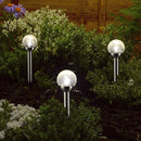 Solar Glow Orb Glass Stake Light