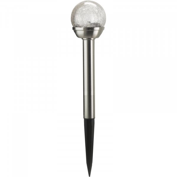 Solar Glow Orb Glass Stake Light