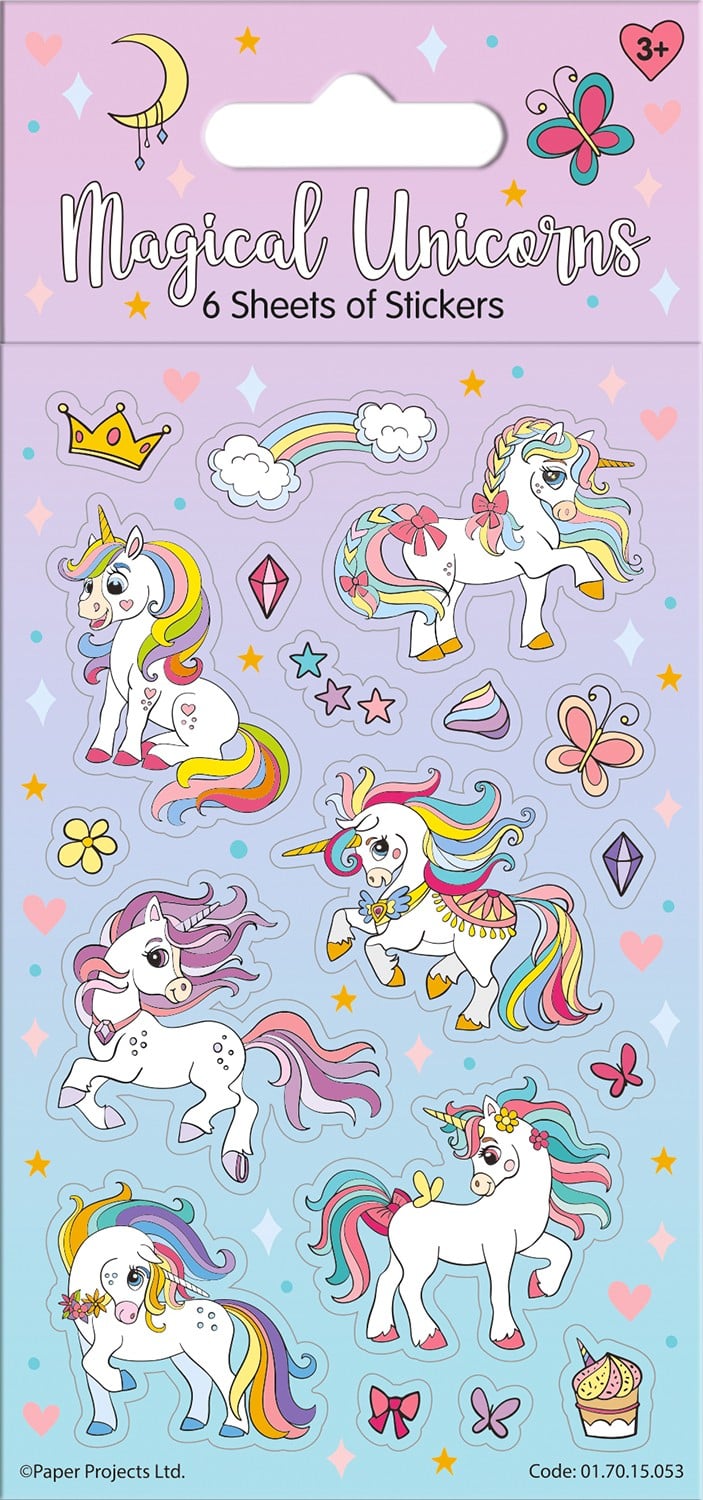 Party Sticker Pack - Magical Unicorns